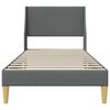 vidaXL Bedframe met hoofdeinde Donkergrijs 100 x 200 cm Stof
