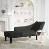 vidaXL Chaise longue met rechterarmleuning fluweel zwart