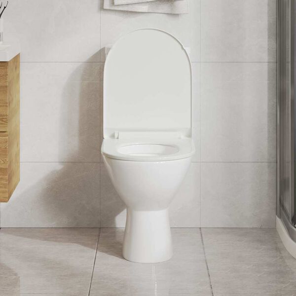 vidaXL Toiletbril soft-close met quick-release ontwerp wit