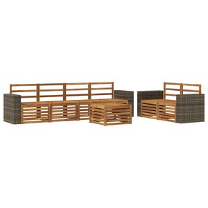 vidaXL Buiten bankenset 7 pcs Naturel Massief Acaciahout