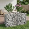 vidaXL Gabion Verhoogd Bed Zilver 100 x 50 x 60 cm