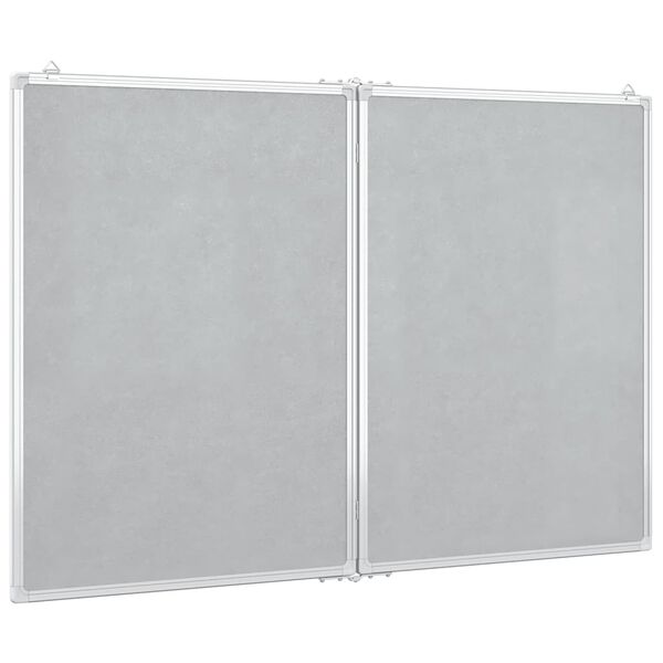 vidaXL Whiteboard magnetisch inklapbaar 100x80x1,7 cm aluminium