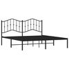 vidaXL Bedframe met hoofdbord metaal zwart 183x213 cm