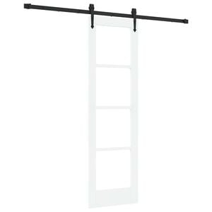vidaXL Schuifdeur 61 x 198,5 cm Massief grenenhout en glas