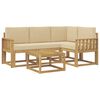 vidaXL Buiten bankenset 5 st Wit en Beige