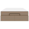 vidaXL Bedframe met matras met matras 2 pcs Tan PVC