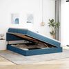vidaXL Opbergbed met LED met matras Donkerblauw 180 x 200 cm Fluweel