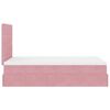 vidaXL Ottoman bed met matrassen 120x200cm fluweel roze