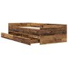vidaXL Bedframe met lade Oud Hout 90 x 200 cm Massief grenenhout