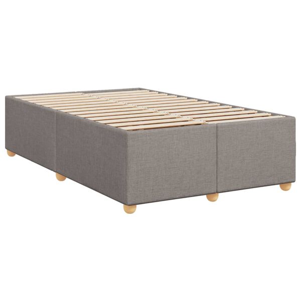 vidaXL Bedframe zonder matras 120x190 cm stof taupe