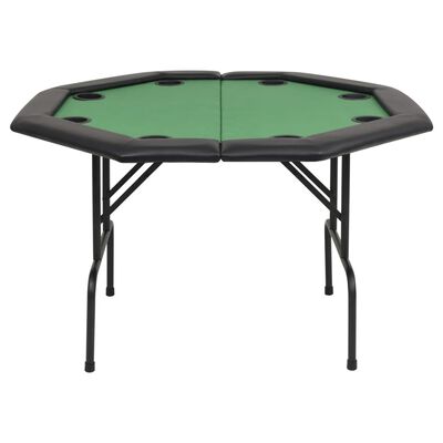 vidaXL Pokertafel voor 8 spelers achthoekig 2-voudig inklapbaar groen