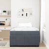 vidaXL Bedframe met matras Donkergrijs 120 x 190 cm Stof