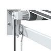 vidaXL Luifel uittrekbaar 3,5x2,5 m stof en aluminium antraciet en wit