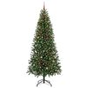 vidaXL Kunstkerstboom met 300 LED met standaard Groen 240 cm PE en PVC