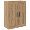 vidaXL Hoge kast Artisan Eiken 69,5 x 34 x 180 cm Bewerkt hout