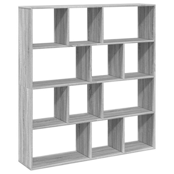 vidaXL Boekenkast 132x29x141,5 cm bewerkt hout grijs sonoma eiken