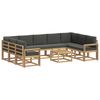 vidaXL Buiten bankenset 10 st Wit en antracietkleurig Polyester