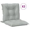 vidaXL Stoelkussens 2 st lage rug 100x50x7 cm stof lichtgrijs