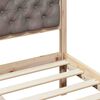 vidaXL Bedframe met hoofdeinde Taupe 120 x 190 cm Massief grenenhout