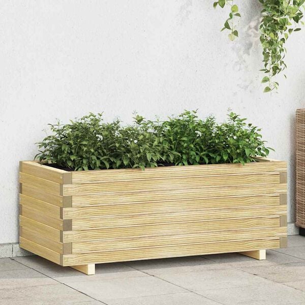 vidaXL Plantenbak verhoogd rechthoekig 100x50x40 cm hout