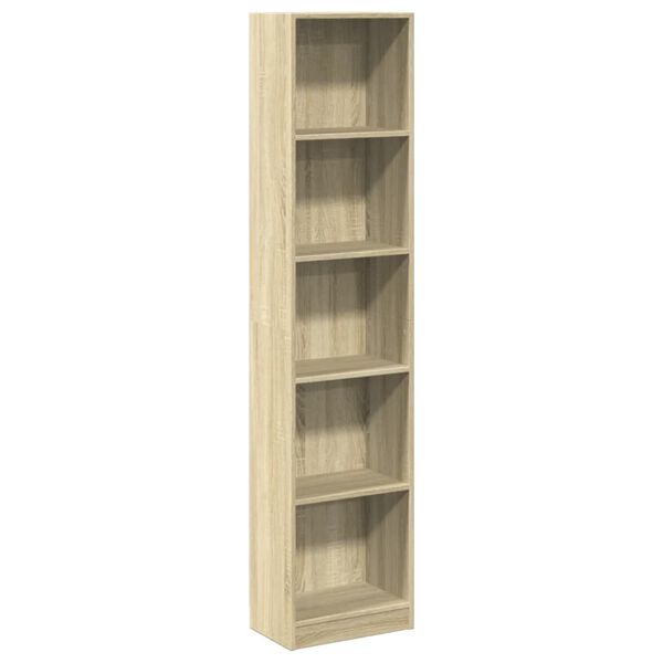 vidaXL Boekenkast 40x24x176 cm bewerkt hout sonoma eikenkleurig