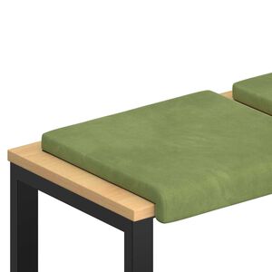 vidaXL Bankkussen 2 st fluweel Lichtgroen Diepte 35 cm