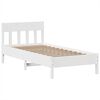 vidaXL Bedframe zonder matras massief grenenhout wit 75x190 cm