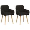 vidaXL Eettafelstoelen 2 st Boucl&eacute; Zwart 59 x 57 x 85 cm