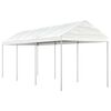 vidaXL Prieel met dak 6,69x2,28x2,69 m polyetheen wit