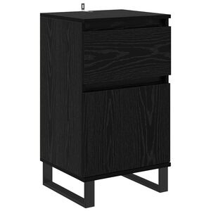 vidaXL Dressoir Zwart eiken 35 x 40 x 70 cm Bewerkt hout