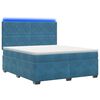 vidaXL Boxspringbed met matras Blauw 140 x 190 cm Fluweel