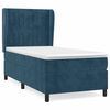 vidaXL Boxspring met matras fluweel donkerblauw 100x200 cm