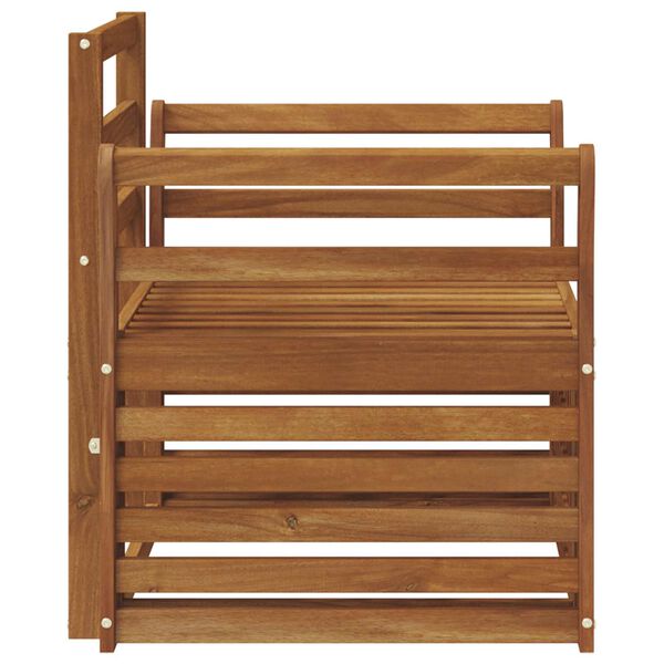 vidaXL Buiten bankenset Naturel 75,5 x 63 x 73 cm Massief Acaciahout