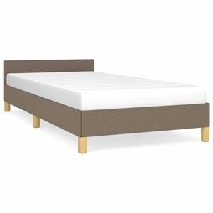vidaXL Bedframe met hoofdeinde zonder matras 80x200 cm stof taupe