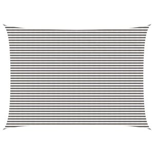 vidaXL Zonneschaduwzeil Lichtgrijs en wit. 5 x 8 m HDPE