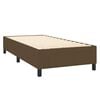 vidaXL Boxspring met matras en LED stof donkerbruin 90x190 cm