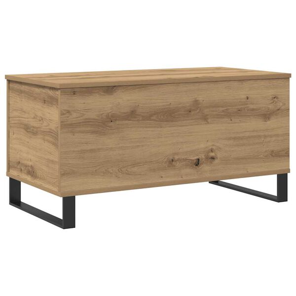 vidaXL Salontafel 90x44,5x45 cm bewerkt hout artisanaal eikenkleurig