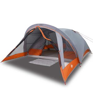 vidaXL Tent 4-persoons waterdicht grijs en oranje