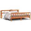 vidaXL Bedframe met hoofdbord massief grenenhout wasbruin 180x200 cm