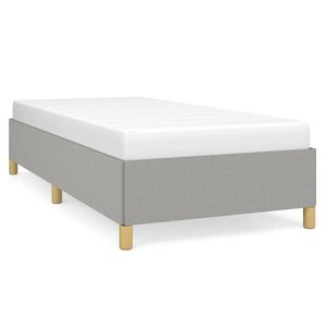 vidaXL Bedframe zonder matras 90x190 cm stof lichtgrijs