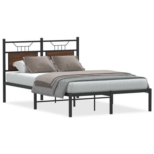 vidaXL Bedframe zonder matras bewerkt hout bruin eikenkleur 120x200 cm