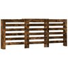 vidaXL Radiatorombouw 205x21,5x83,5 cm bewerkt hout gerookt eikenkleur