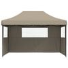 vidaXL Partytent Taupe 279 x 410 x 315 cm Oxford Stof