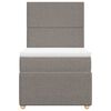 vidaXL Boxspring met matras stof taupe 100x200 cm