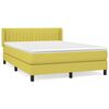 vidaXL Boxspring met matras stof groen 140x190 cm