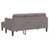 vidaXL Bankstel met kussen 2 pcs Taupe Polyester