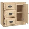 vidaXL Dressoir 70x35,5x67,5 cm bewerkt hout sonoma eikenkleurig