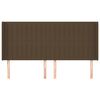 vidaXL Hoofdbord met randen 183x16x118/128 cm stof donkerbruin