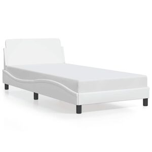 vidaXL Bedframe "Dover" kunstleer wit 100x200 cm