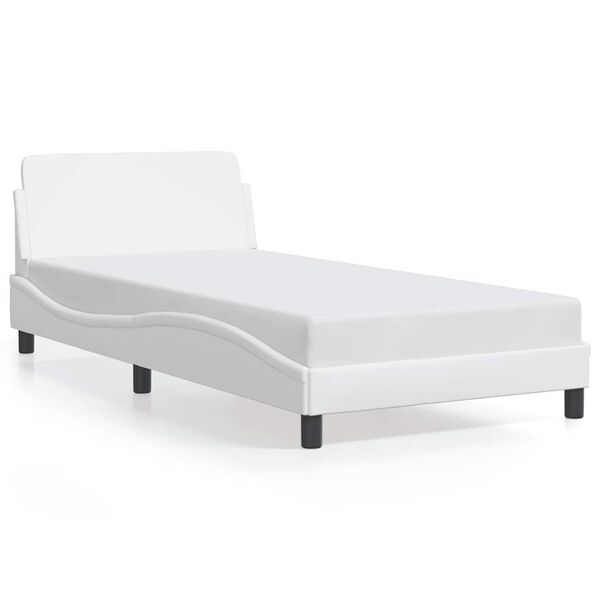 vidaXL Bedframe "Dover" kunstleer wit 100x200 cm